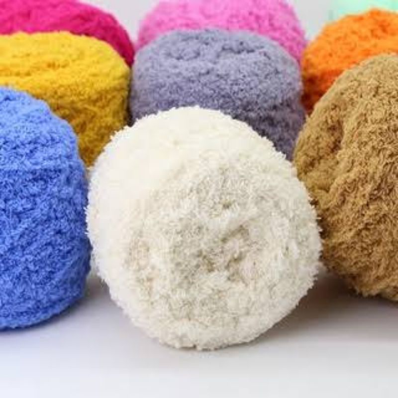 [100gr] coral fleece yarn - benang rajut handuk - benang rajut handuk berbulu bulu - benang rajut bon bon CFY3 - fluffy towel yarn - poppy yarn - fleece yarn - benang bulu import - benang handuk import