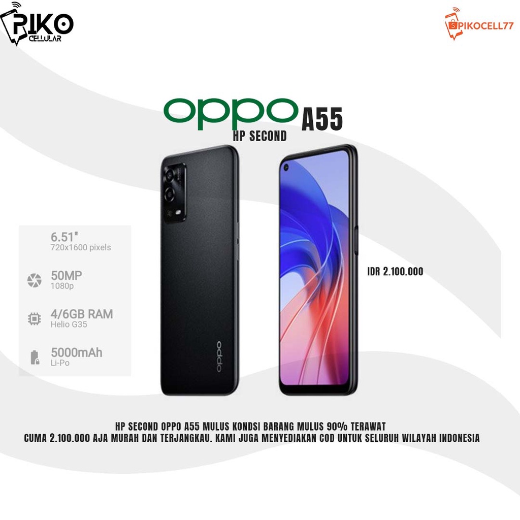 hp bekas oppo a55