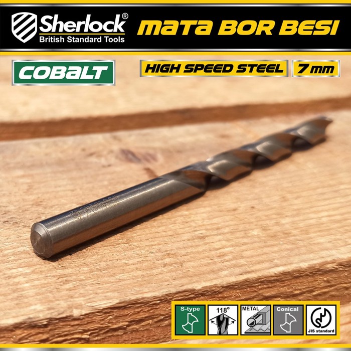 Mata Bor Besi 8 mm / Sherlock JIS Standard High Speed Steel Cobalt (1 Pcs)