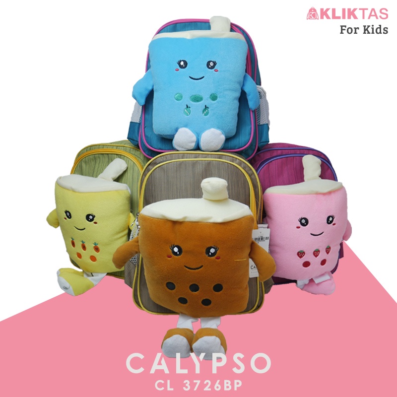 [KLIKTAS] Tas Ransel Boneka TK Anak Laki-laki Perempuan Calypso 3726 - Backpack Daypack Anak TK Karakter Boneka Boba