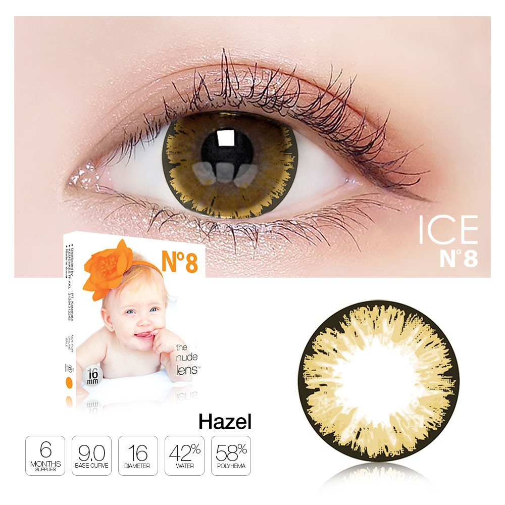 ICE no 8 color softlens warna