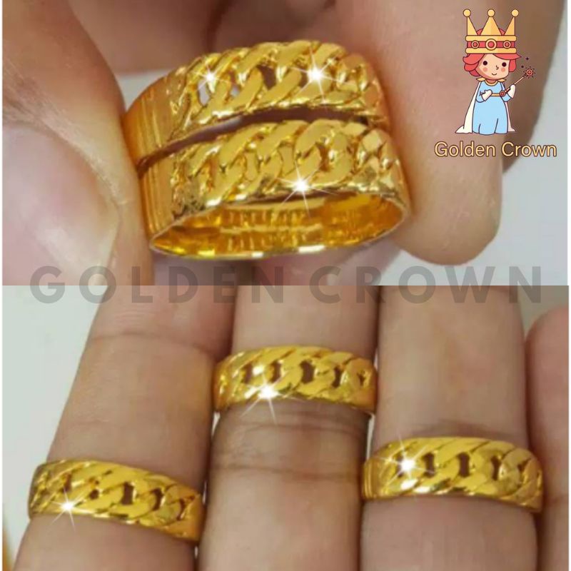 Cincin Wanita Rantai Perhiasan Lapis Emas 18K Yaxiya Jewelry 729