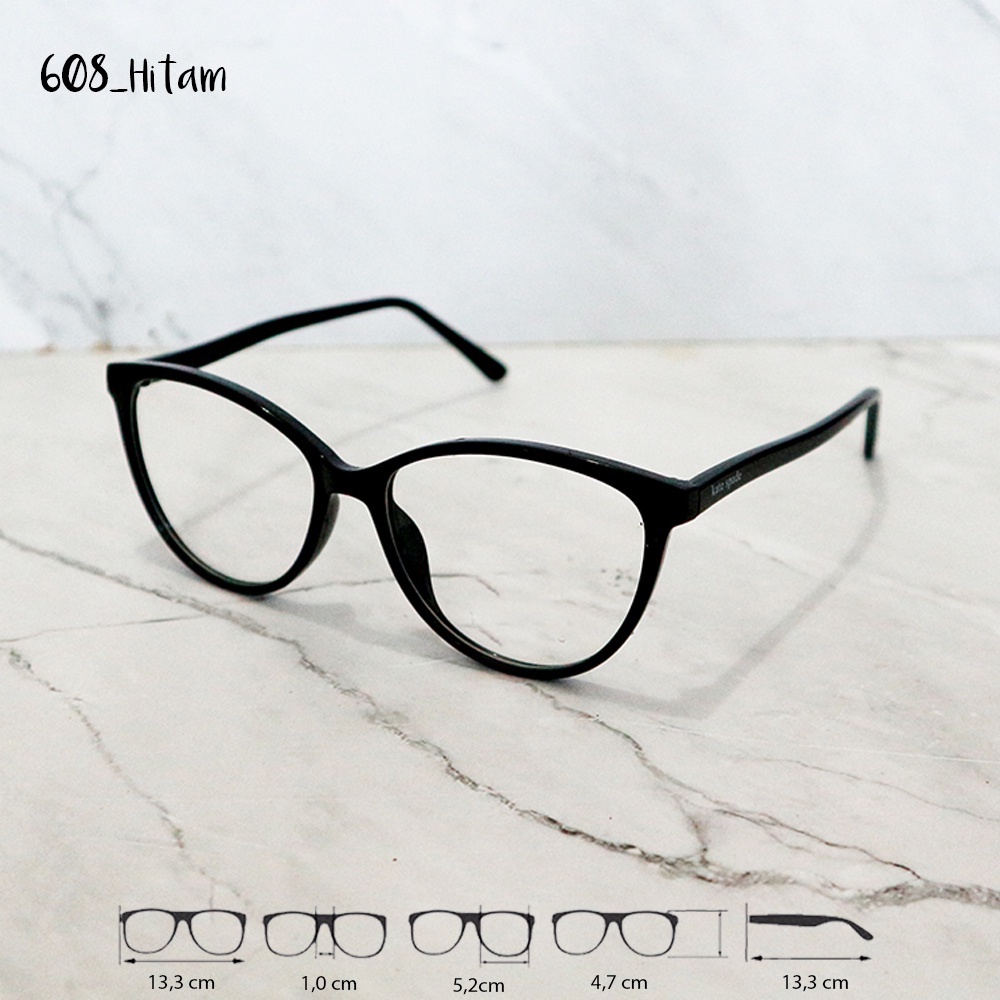 Frame Kacamata Cat Eye Minus Antiradiasi Cylinder Baca Elva