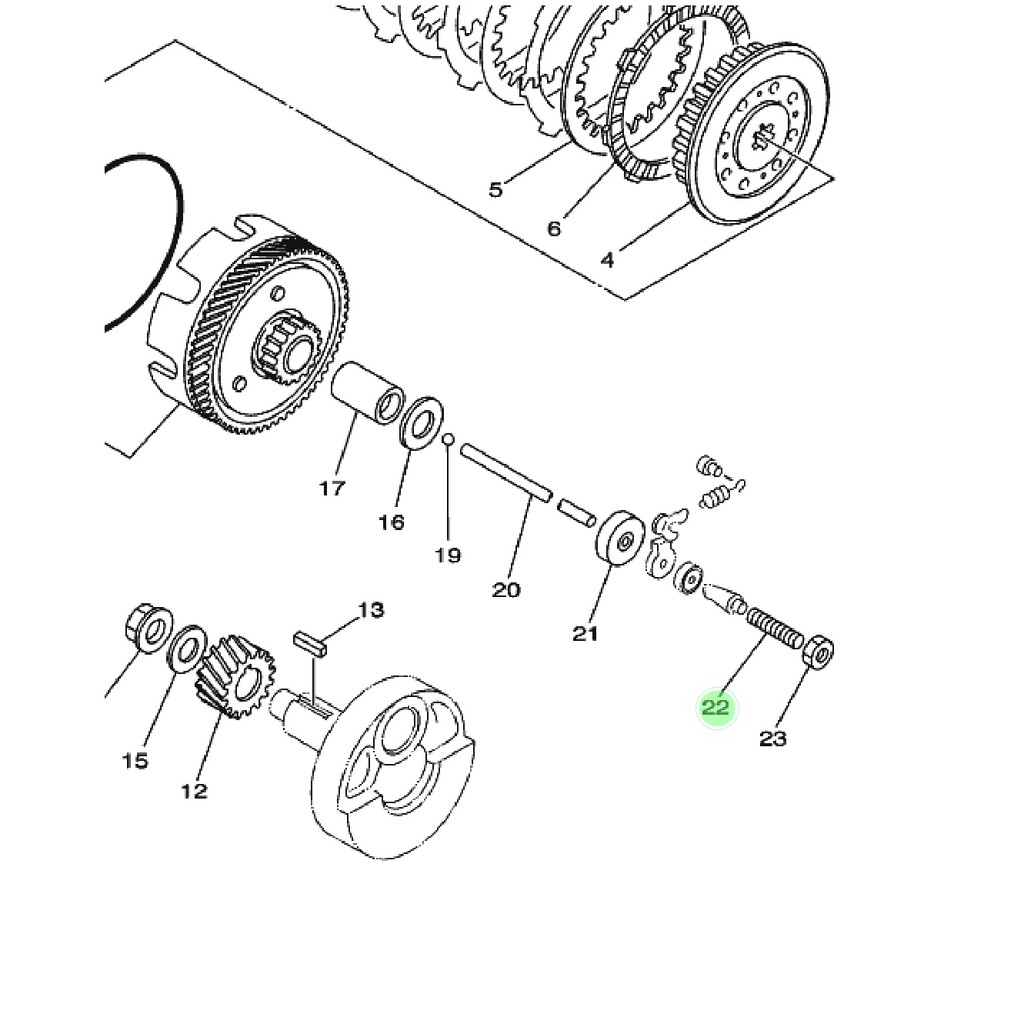 BOLT BAUT STELAN STUT STOTH KOPLING RXKING RXK RX KING ORIGINAL YGP 90113-06042-06823