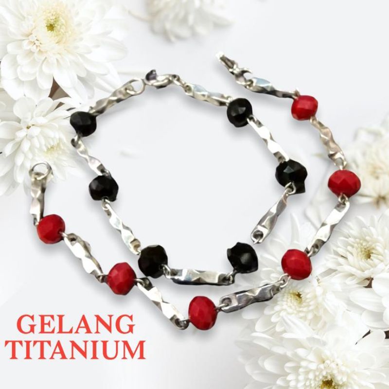 titanium//gelang titanium//gelang kristal//titanium