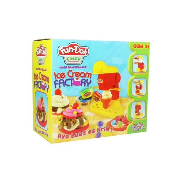 

Fun Doh Ice Cream Factory Cetakan Lilin Playdoh Mainan Edukasi Murah