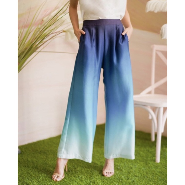 Novere x Mmehuillet NOVERE Mili Long Pants In Ocean - Size L/XL