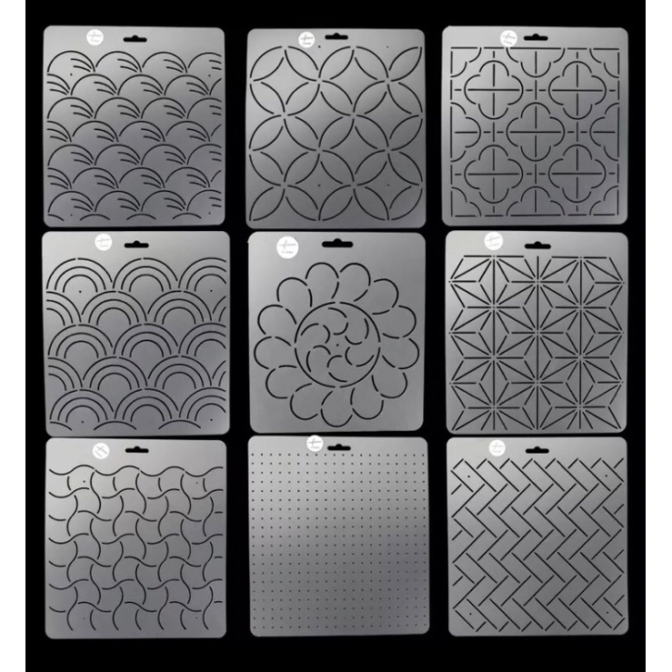 

Template sashiko quilting sulam bordir