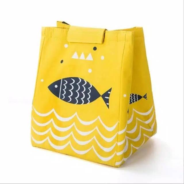 Tas bekal motif ikan cooler lunch bag fish