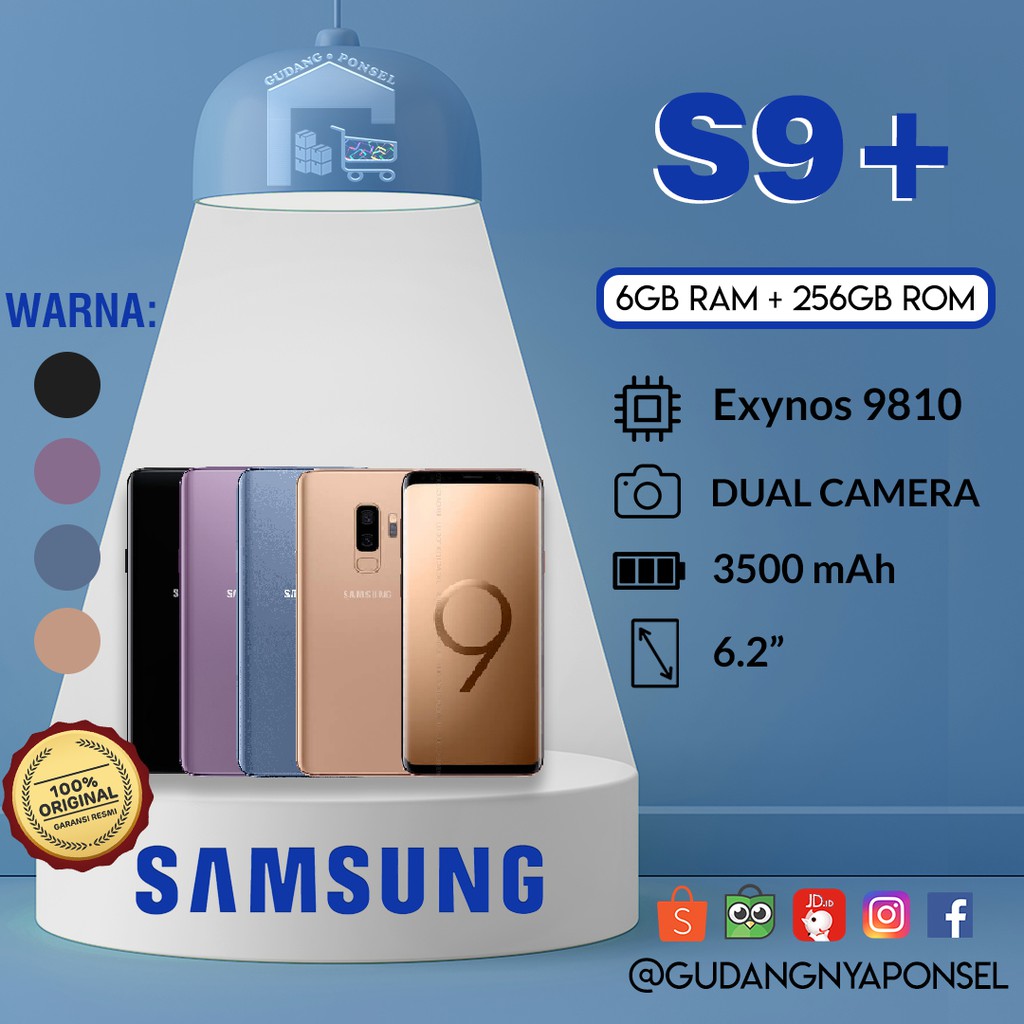 [100% RESMI] SAMSUNG GALAXY S9+ (PLUS) — 6GB/256GB