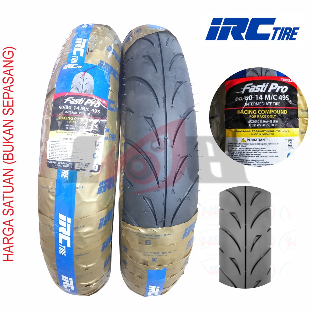 IRC 90/80-14 Fasti Pro Soft Compound Racing Ban Luar Motor Matic Balap