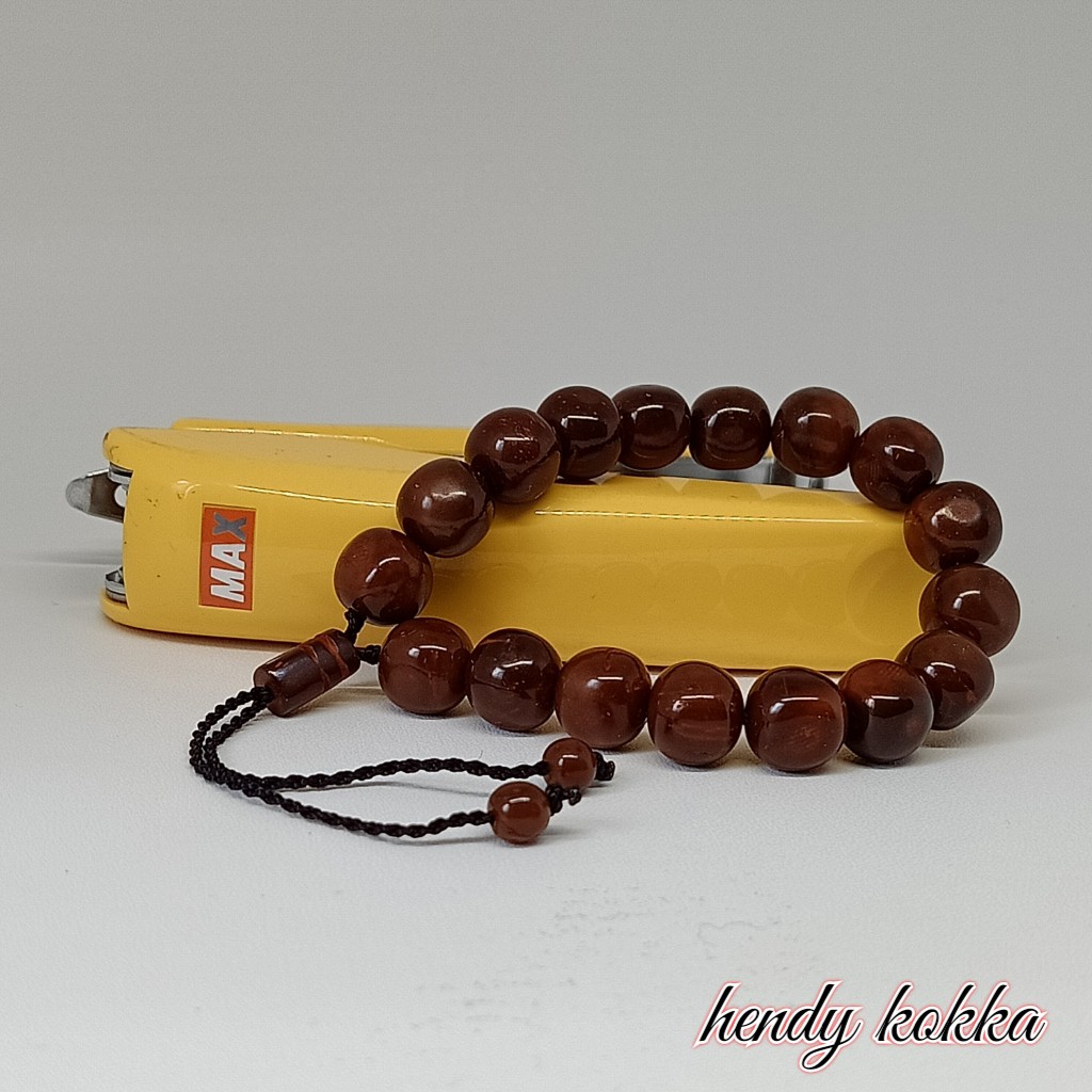 gelang kokka kaukah bulat 10mm kpl coklat