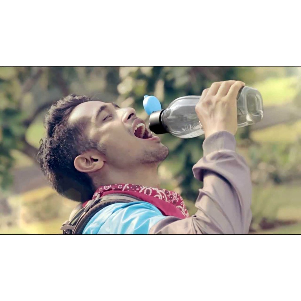 Eco Bottle Man 750ml Tutup Flip / Botol Minum Tupperware Original Murah