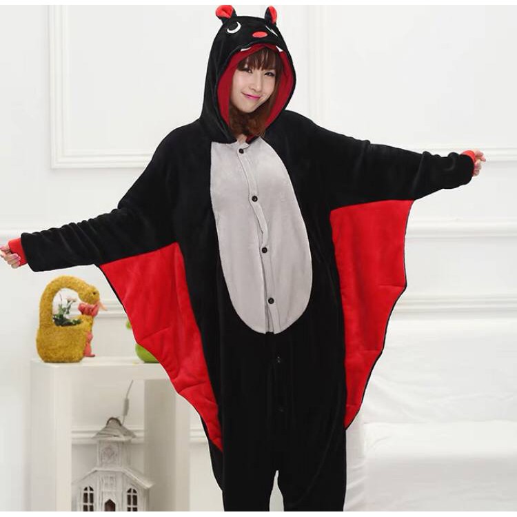 BAJU ONESIE KOSTUM KELELAWAR BAT BADTZ-MARU PIYAMA KIGURUMI PESTA COSPLAY