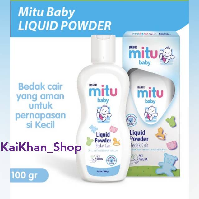 Mitu Baby Bedak Cair Liquid Powder – 100 gram