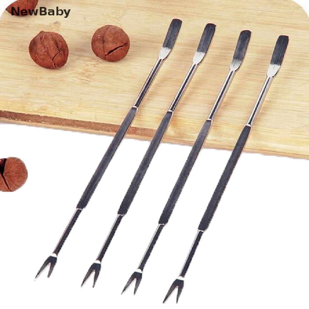 NewBaby 4pcs Stainless Steel Lobster Crab Needle Walnut Needle Fruit Fork Seafood Tools ID