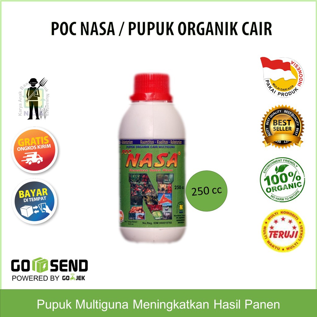 Jual Pupuk Organik Cair POC NASA 250cc - Pembenah Perangsang Tunas Akar ...