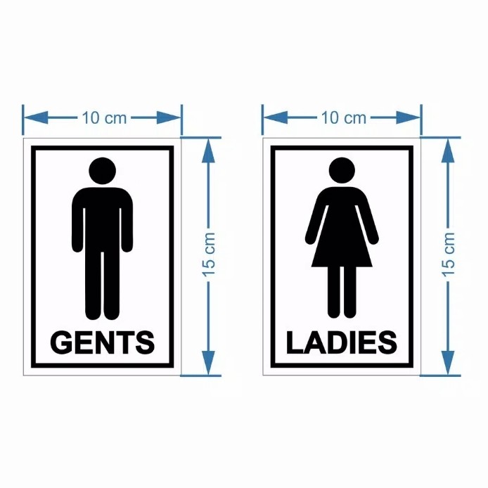 

Sign in Label Toilet Gents & Womens Acrylik 1 Set - dasar hitam Stiker Cuting Keren
