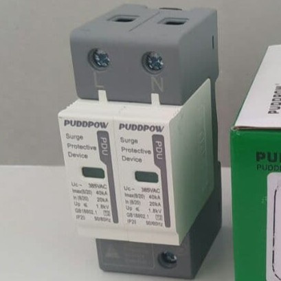 AC Surge Protector Device 2P SPD 40KA Anti Petir