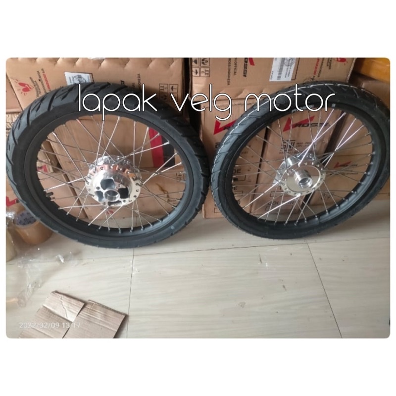 velg supra x 125 double disc,Blade new uk 140/140x17 plus ban