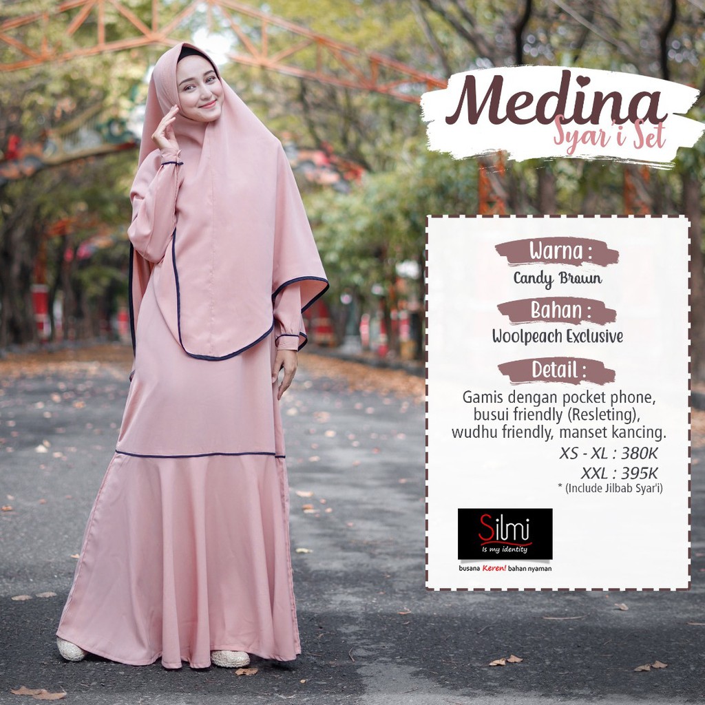 Medina Syar'i set Khimar Gamis Syari