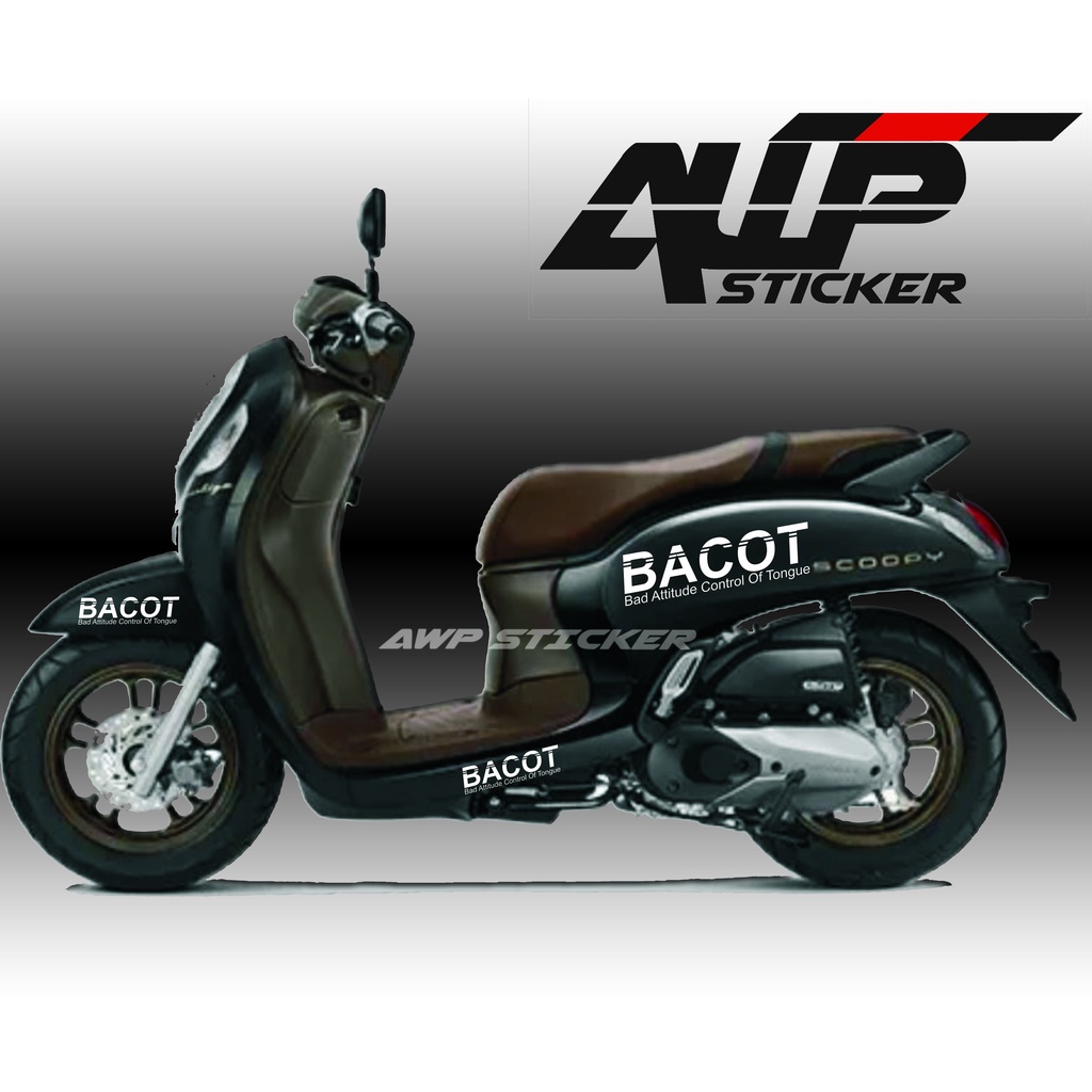 Stiker Cutting Scoopy Vespa Sprint Bacot