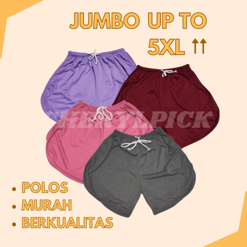 CHERYLPICK Celana pendek hotpants muniko polos jumbo