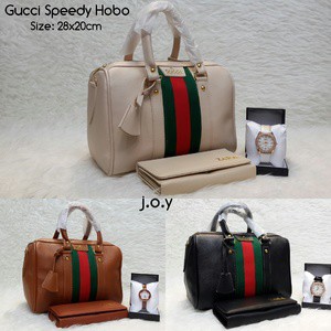 Tas Murah/Tas Paketan/Tas Fashion/Paket 3in1 Gucci Speedy Hobo