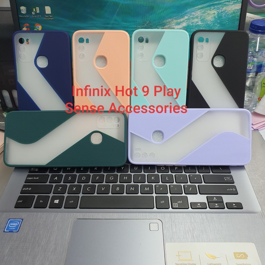 INFINIX NOTE 7 LITE HOT 9 HOT 9 PLAY S-CASE 2in1 Case Dove Matte Transparan Slim Case Fuze Macaron