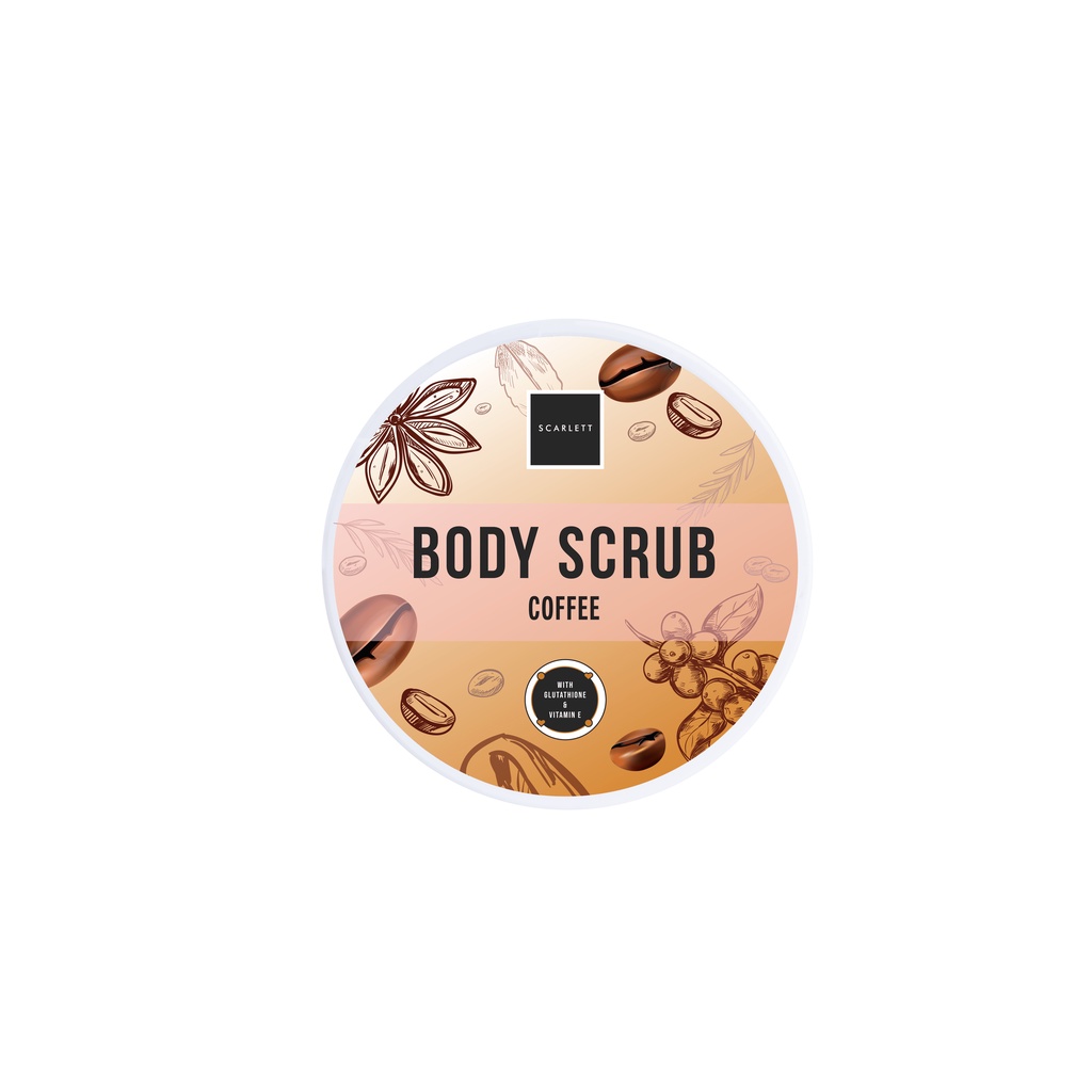 Scarlett Whitening Body Scrub Coffee Sachi Beaute