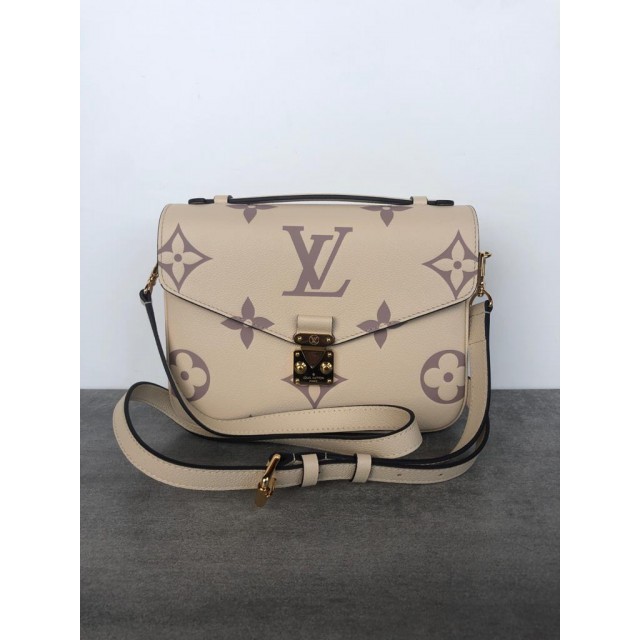 TAS WANITA LV POCHETTE METIS BICOLOR MONOGRAM EMPRIENTE LEATHER