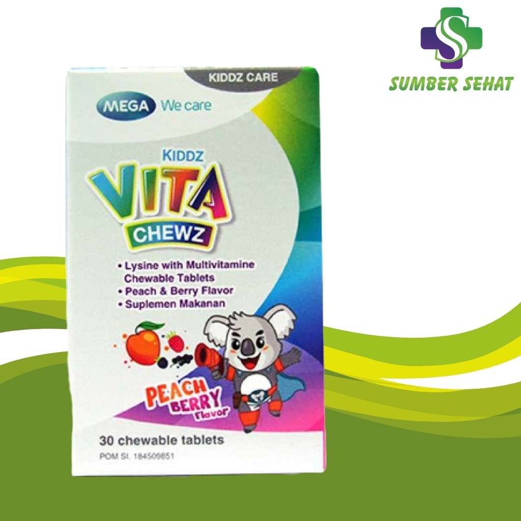 MEGA WE CARE KIDDZ VITA CHEW BOTOL 30 TABLET