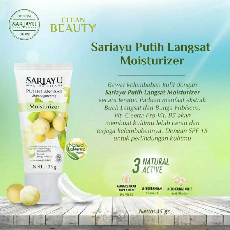 Sariayu Bright Skin Putih Langsat Moisturizer