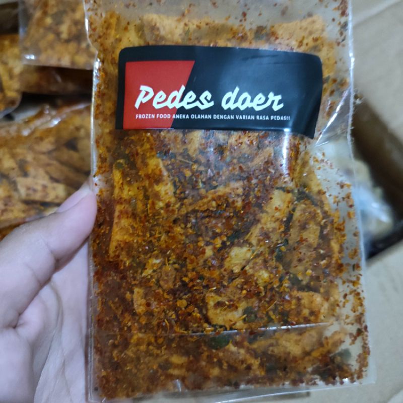 

basreng/makaroni bantat/spiral pedes doer full bumbu