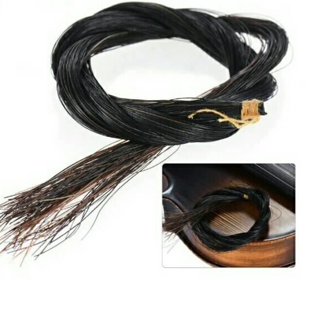NEW - RAMBUT BOW BIOLA WARNA HITAM ATAU KUNING DARI KUDA MONGOLIA / BOW HAIR FROM MONGOLIAN HORSE