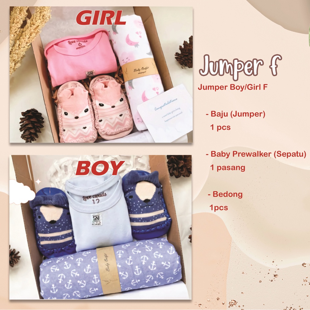 Hampers baby/ hampers bayi/ baby gift/ kado bayi/ baby newborn/ Baby Fairy tale Set-Jumper F