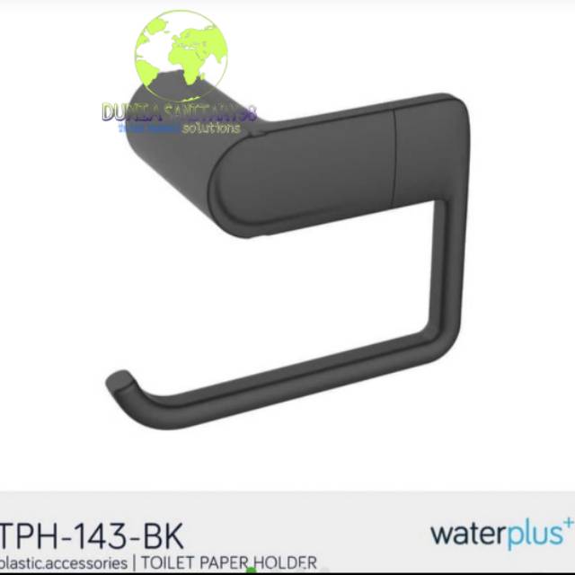 tempat Tissue Toilet Waterplus TPH 143 BK Toilet paper holder black hitam dispenser