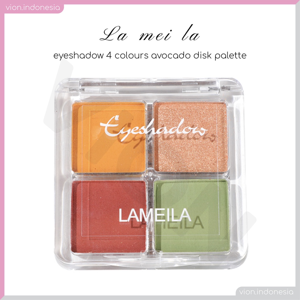 LAMEILA Eyeshadow Avocado 4 Colours Shimmer Fruit Disk Matte Palette Original LA008