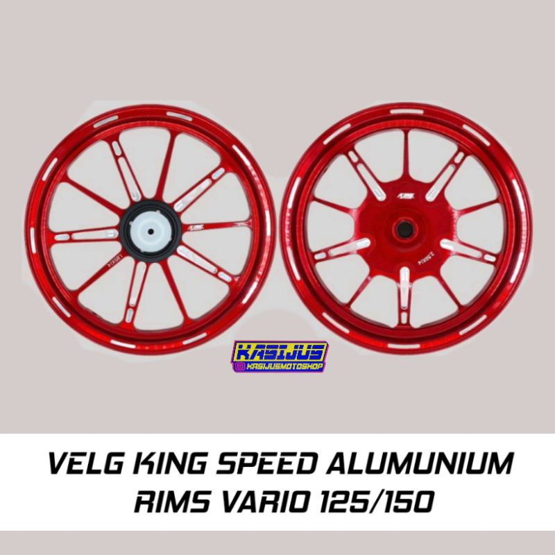 velg king speed vario 125 vario 150 warna merah ring velg king speed aluminium cnc
