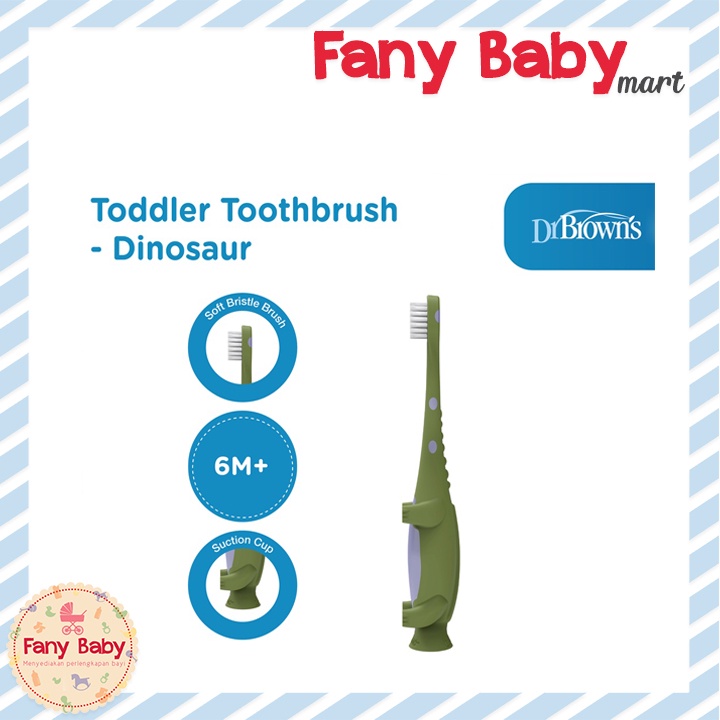 DR BROWNS TODDLER TOOTHBRUSH - DINOSAUR / 1-4 TAHUN