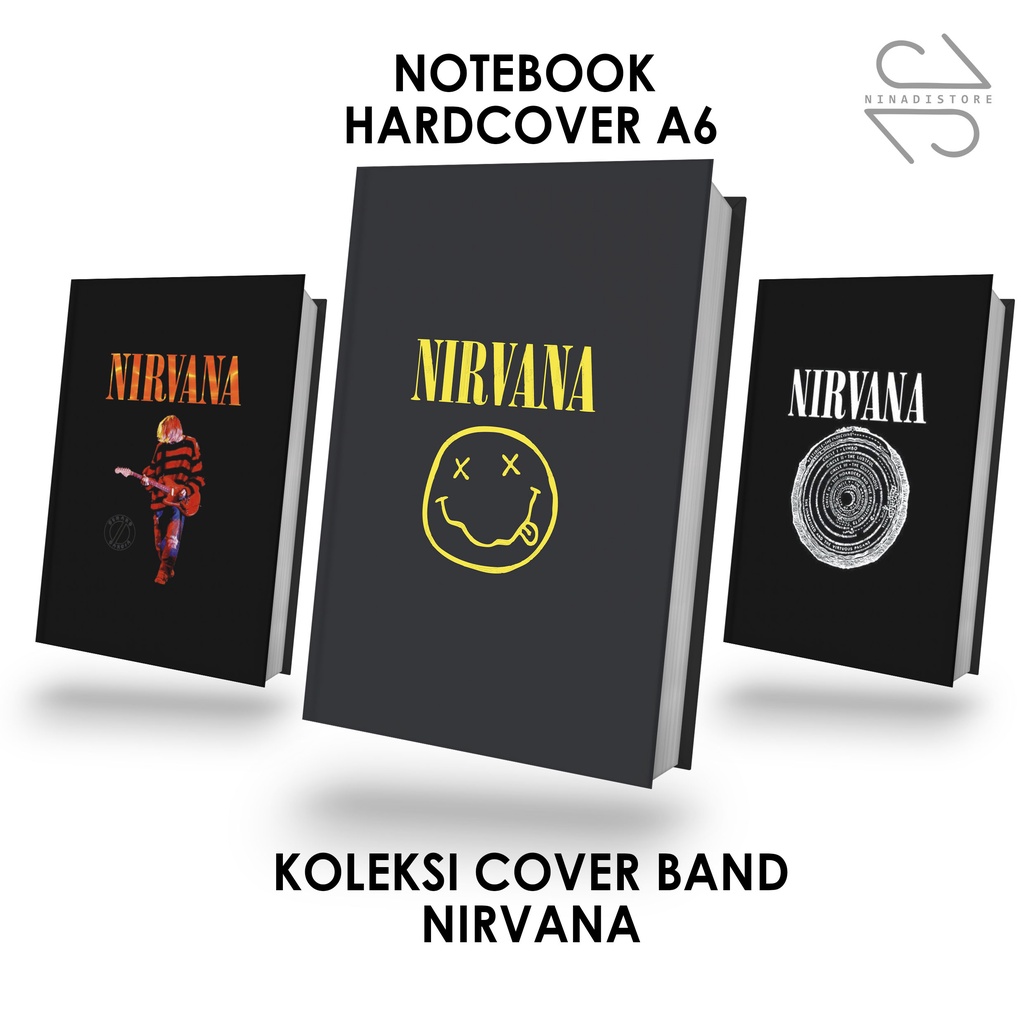 

Pocket Book/Notebook Hardcover A6 isi polos dan garis Gambar Band Nirvana