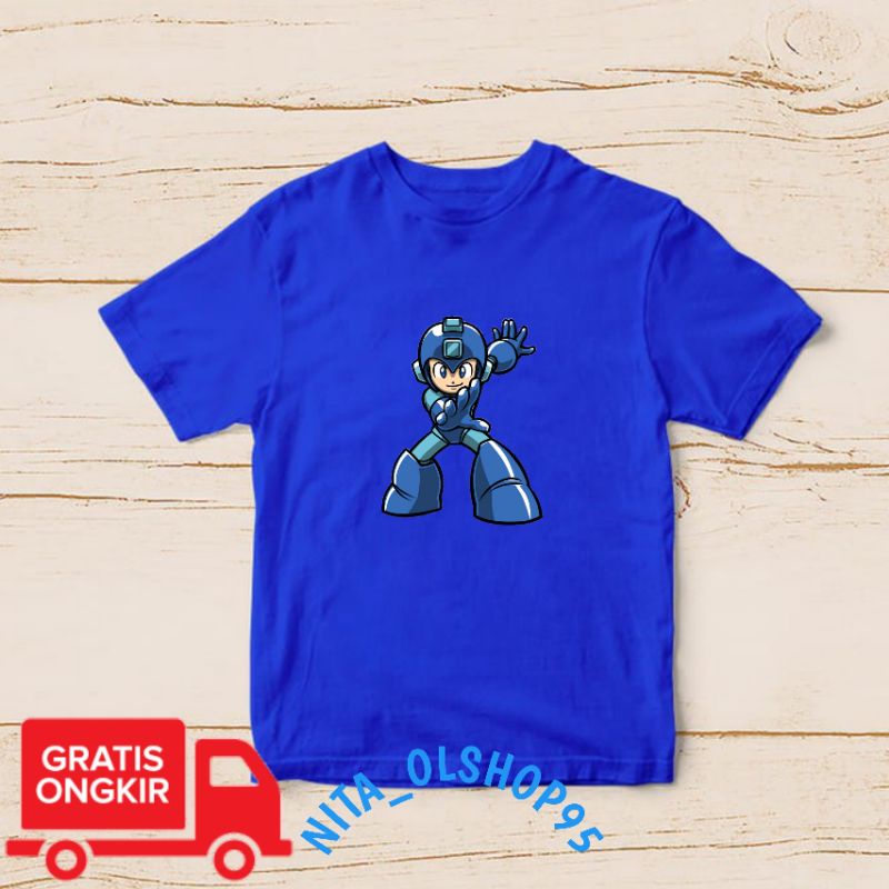 baju anak karakter , baju anak Mega man , baju megaman