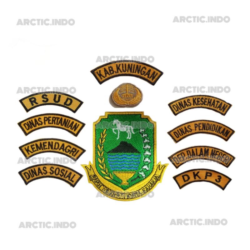 Badge Bordir Logo Pemerintah Daerah Kabupaten Kuningan High Quality