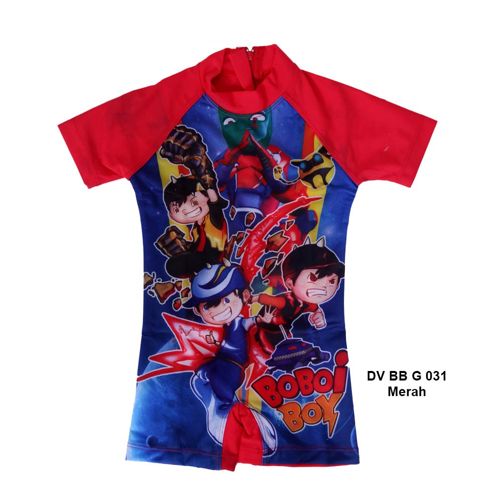 Baju Renang Bayi- DIVING BAYI GAMBAR DV BB G 031 MERAH BOBOIBOY
