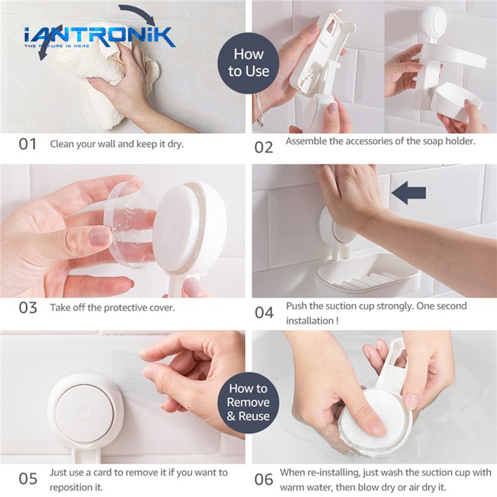 KIYOTE Soap Holder Vacuum Suction Cup Hook - Tatakan Tempat Sabun Tempel Dinding