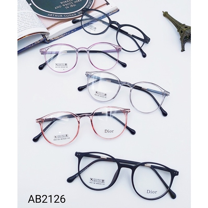 Promo Frame 2126 Kacamata Kualitas Optik Lensa Anti Blueray Bahan Plastik Flexibel TR90 unisex Cewek