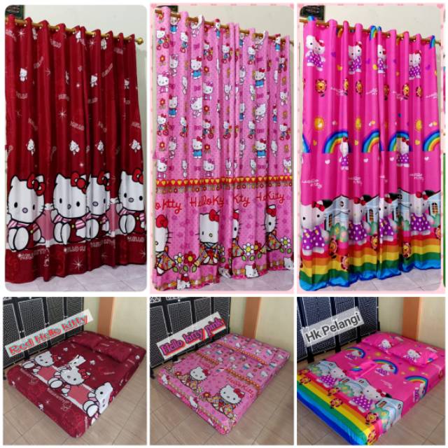 SET SPREI GORDEN HELLO KITTY