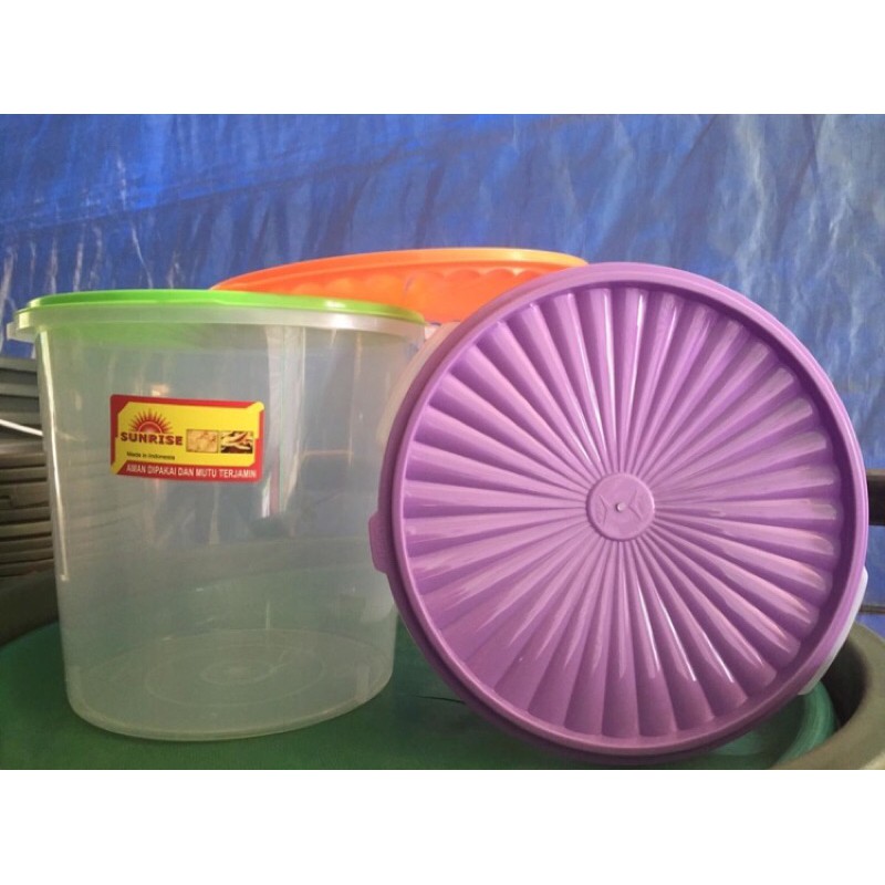Toples plastik 10 liter / tempat kerupuk / sealware / toples kerupuk
