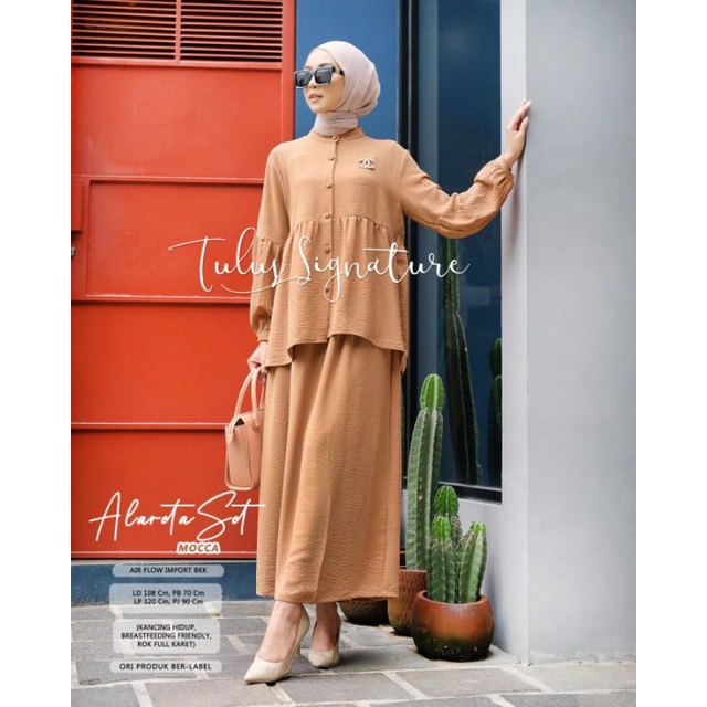 Set polos muslimah kekinian Alareta set by Tulus signature