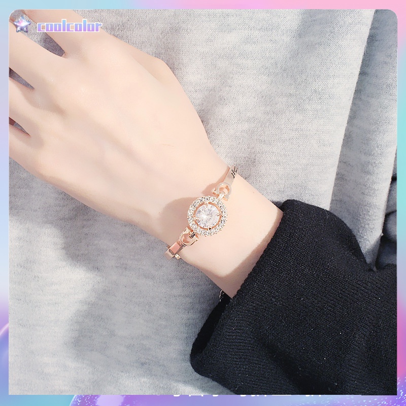 【Ready stock】COD Gelang Liar Wanita Temperamen Sederhana Mulia Bor Kilat Gelang fashion Rhinestone bracelet simple murah COD